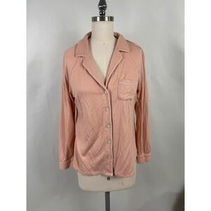 Soma Intimates Pajama Top Sleep Shirt Medium Pink Feminine Dainty Lounge Comfy
